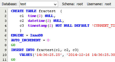 MySQL 5.6 Fractional Second Support